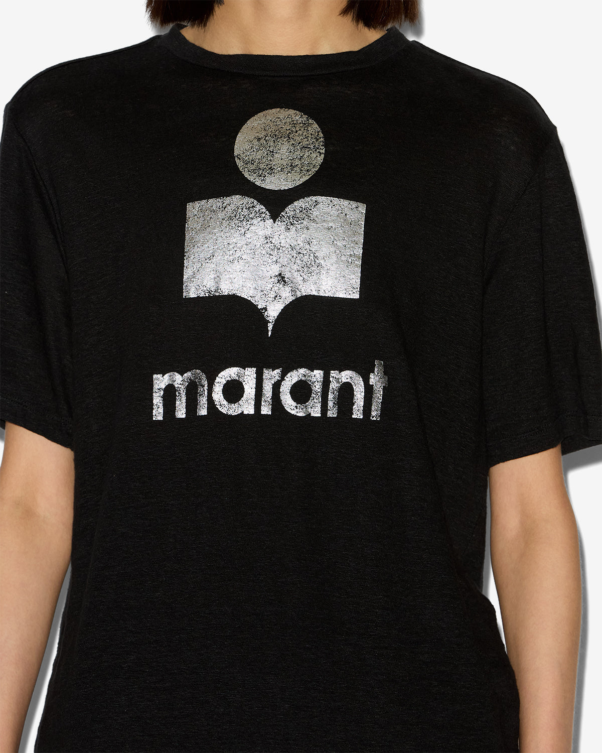 T-shirt Zewel en lin — Noir, vue 3 ; référence TS0001FBA1N10E01BK