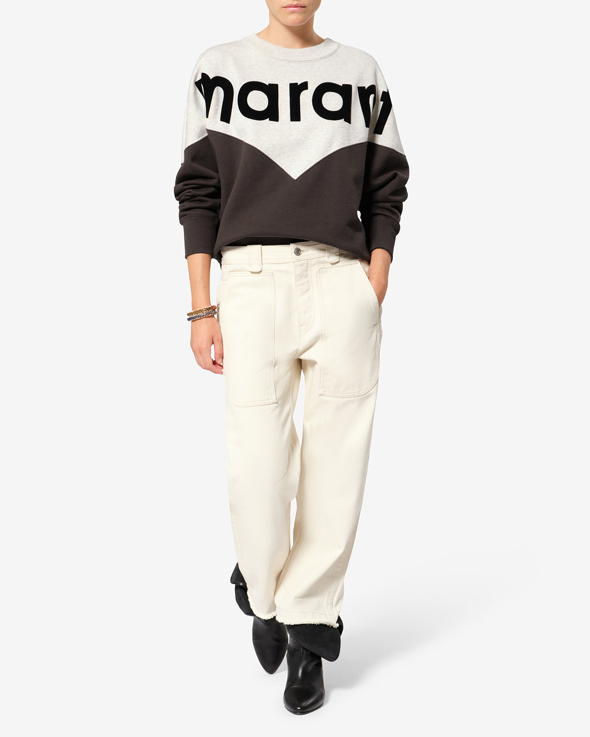 Sweatshirt Houston — Noir délavé, vue 2 ; référence SW0006FAA1M08E02FK