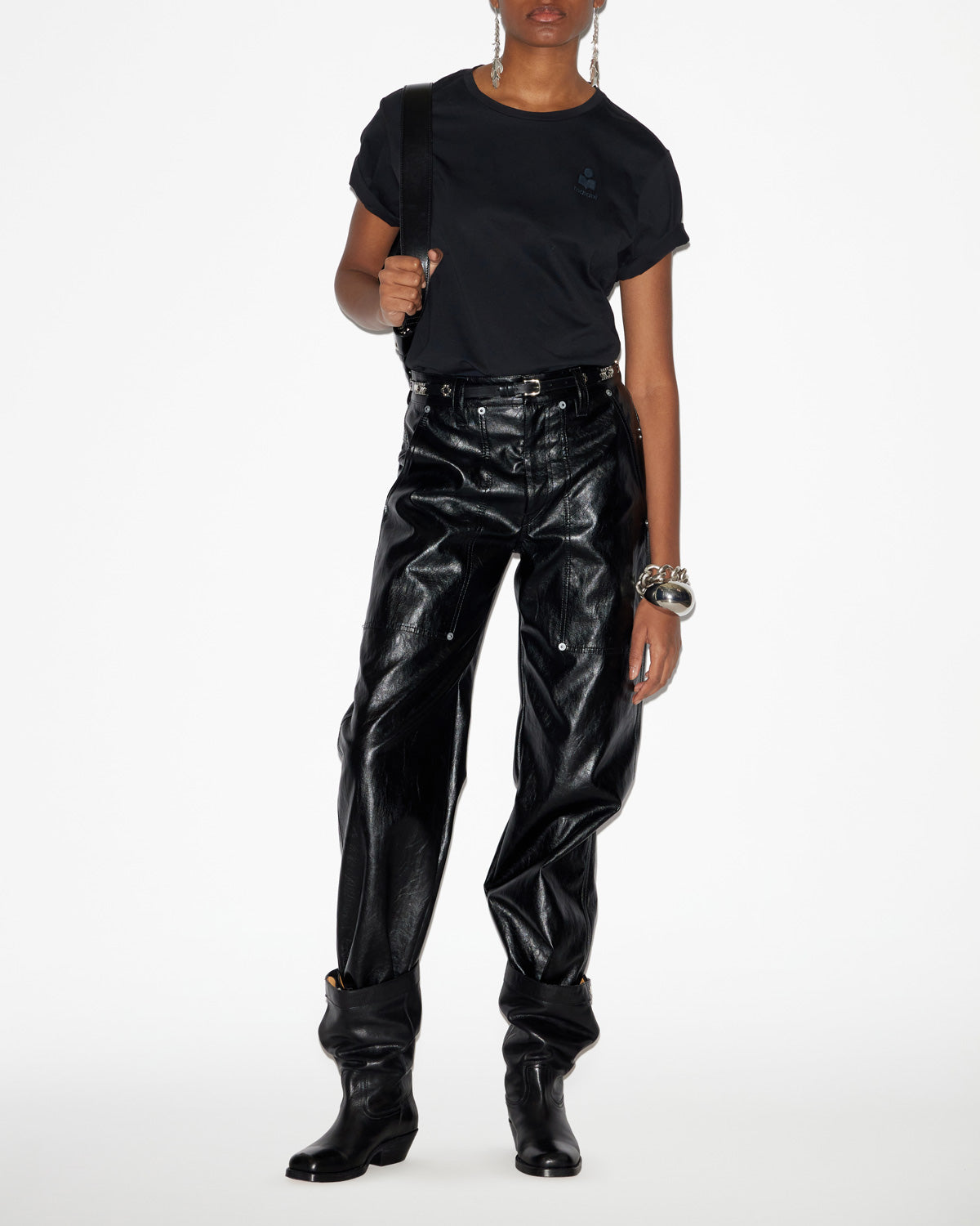 T-shirt Aby — Noir, vue 2 ; référence TS0070FAA1N98E01BK
