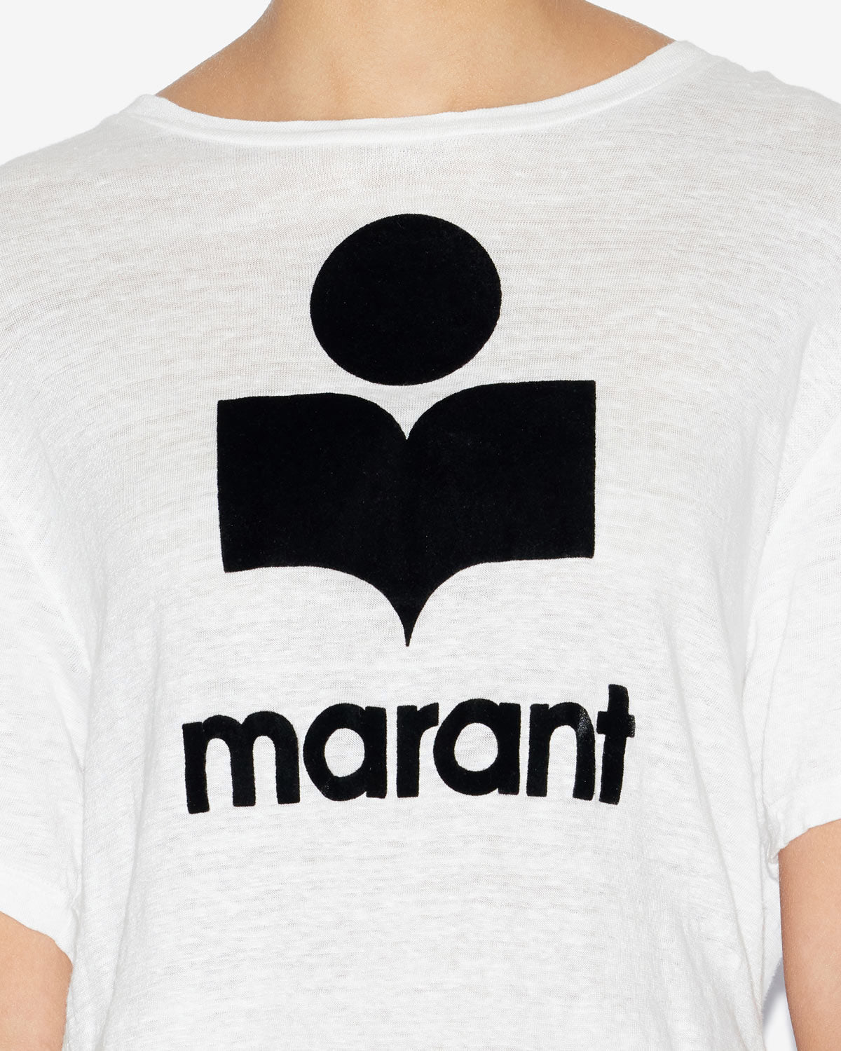 T-shirt Zewel en lin — Blanc, vue 3 ; référence TS0001FBA1N09E20WH