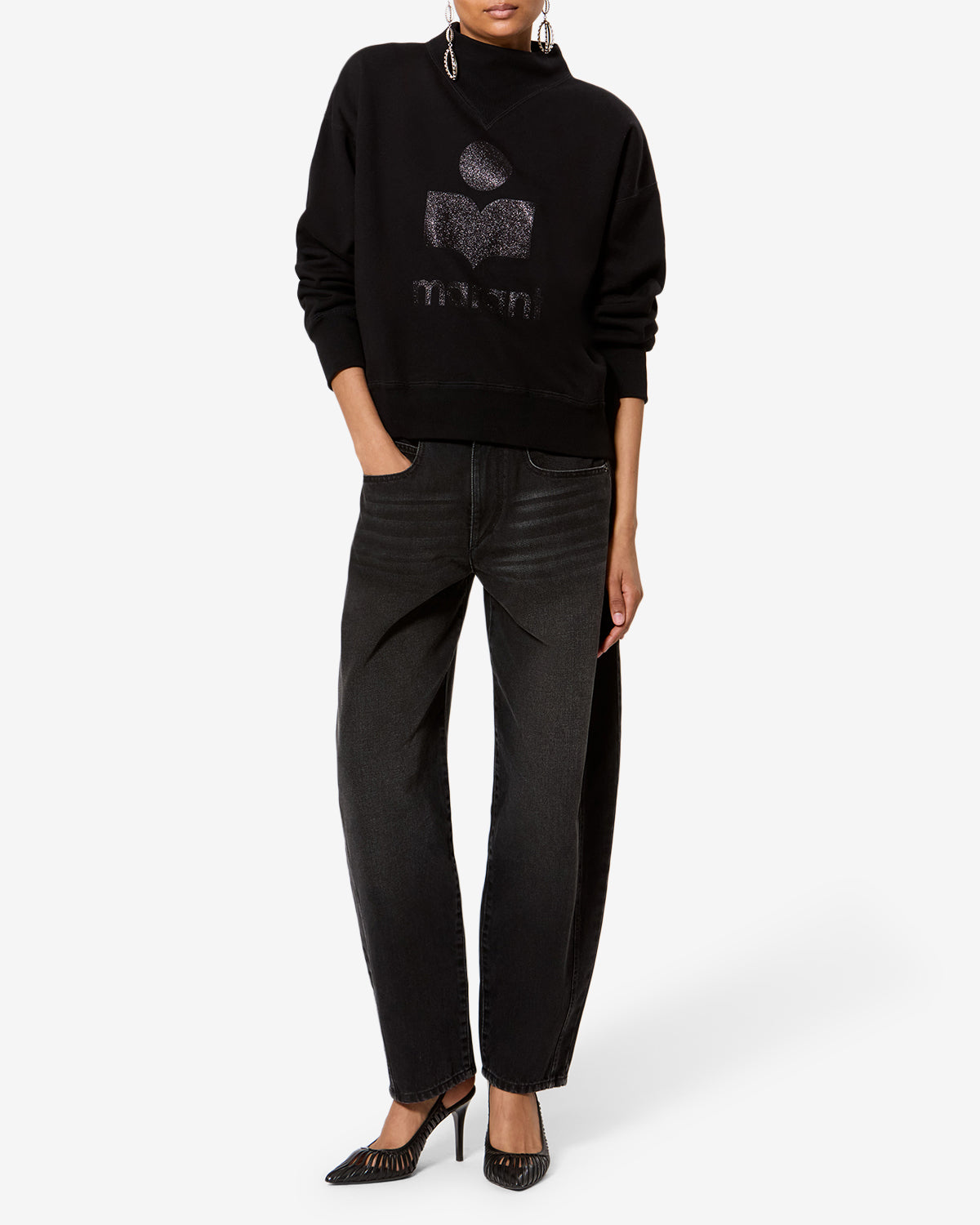 Sweatshirt Moby — Noir, vue 2 ; référence SW0003FAA1M77E01BK