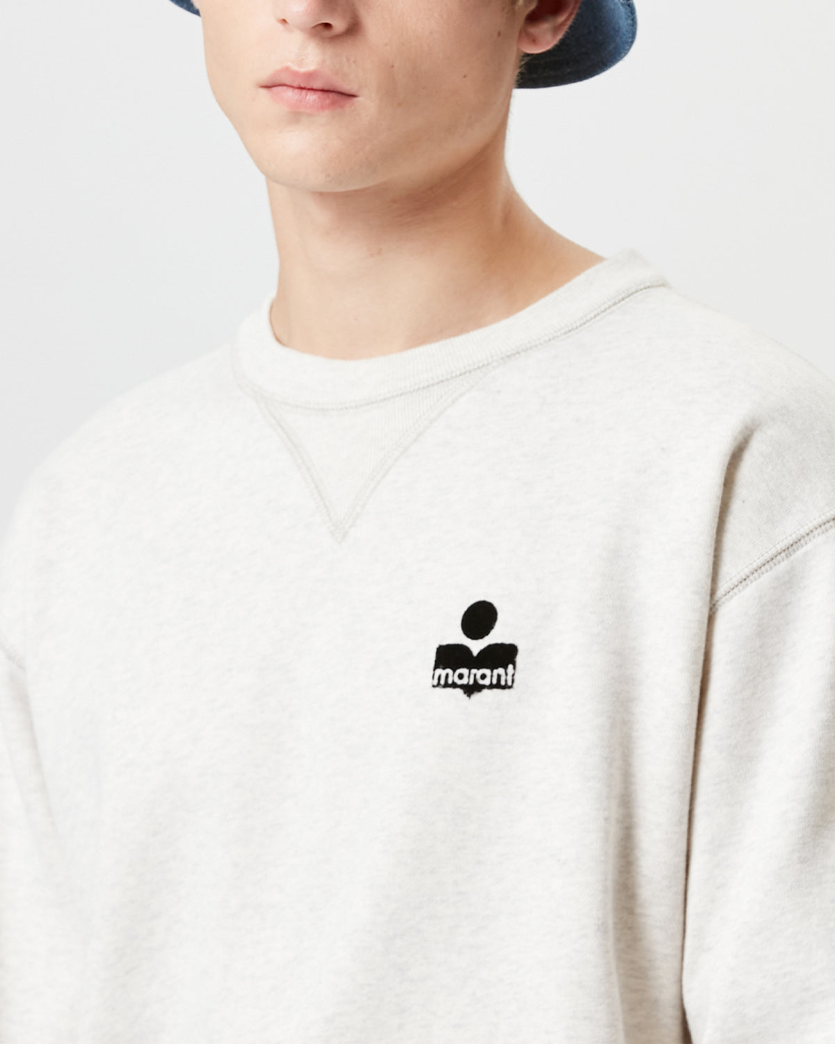 Sweatshirt Mike — Écru, vue 3 ; référence SW0030HAA1M05H23EC