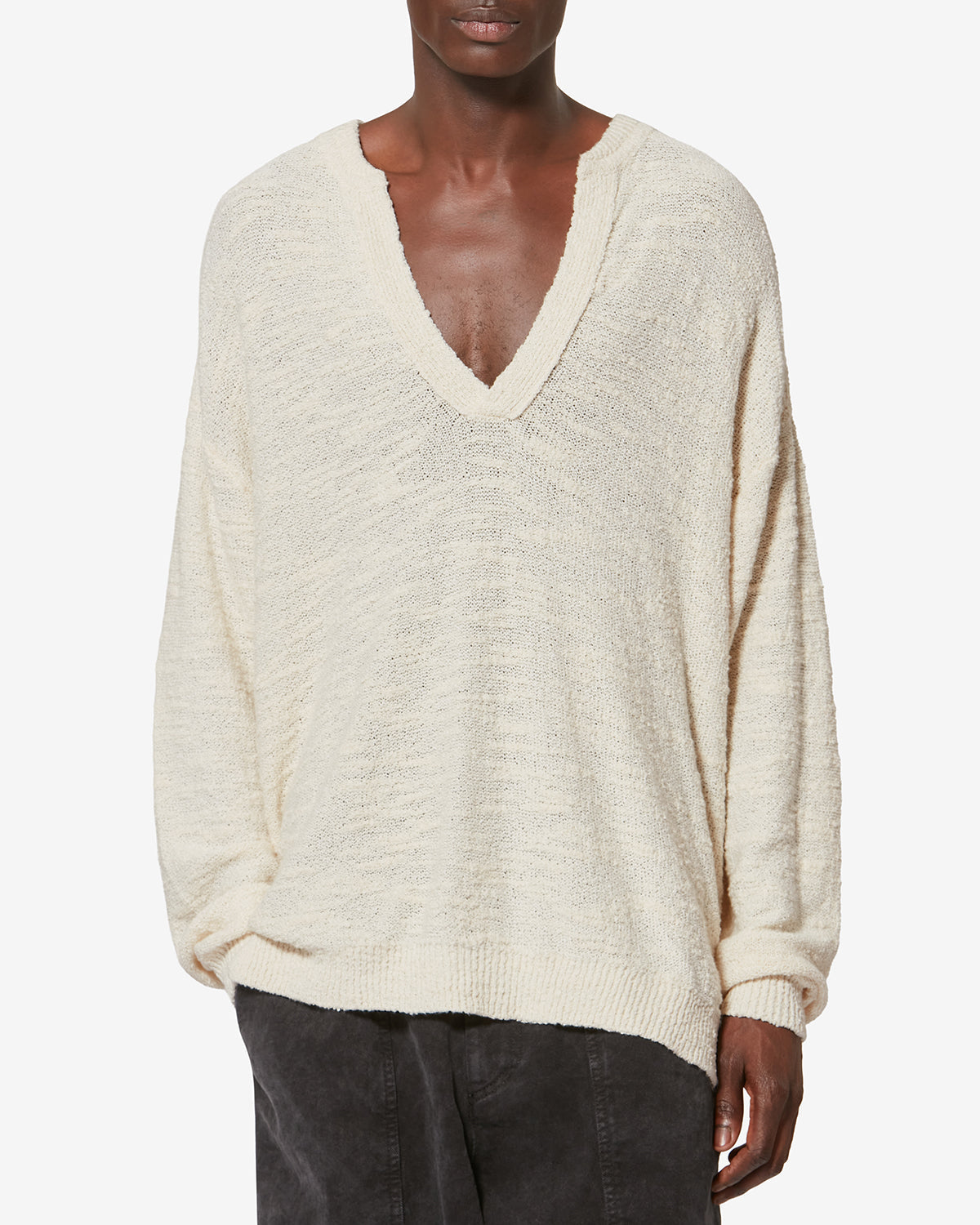 Pull Arnold — Écru, vue 1 ; référence PU0679HAC2L02H23EC