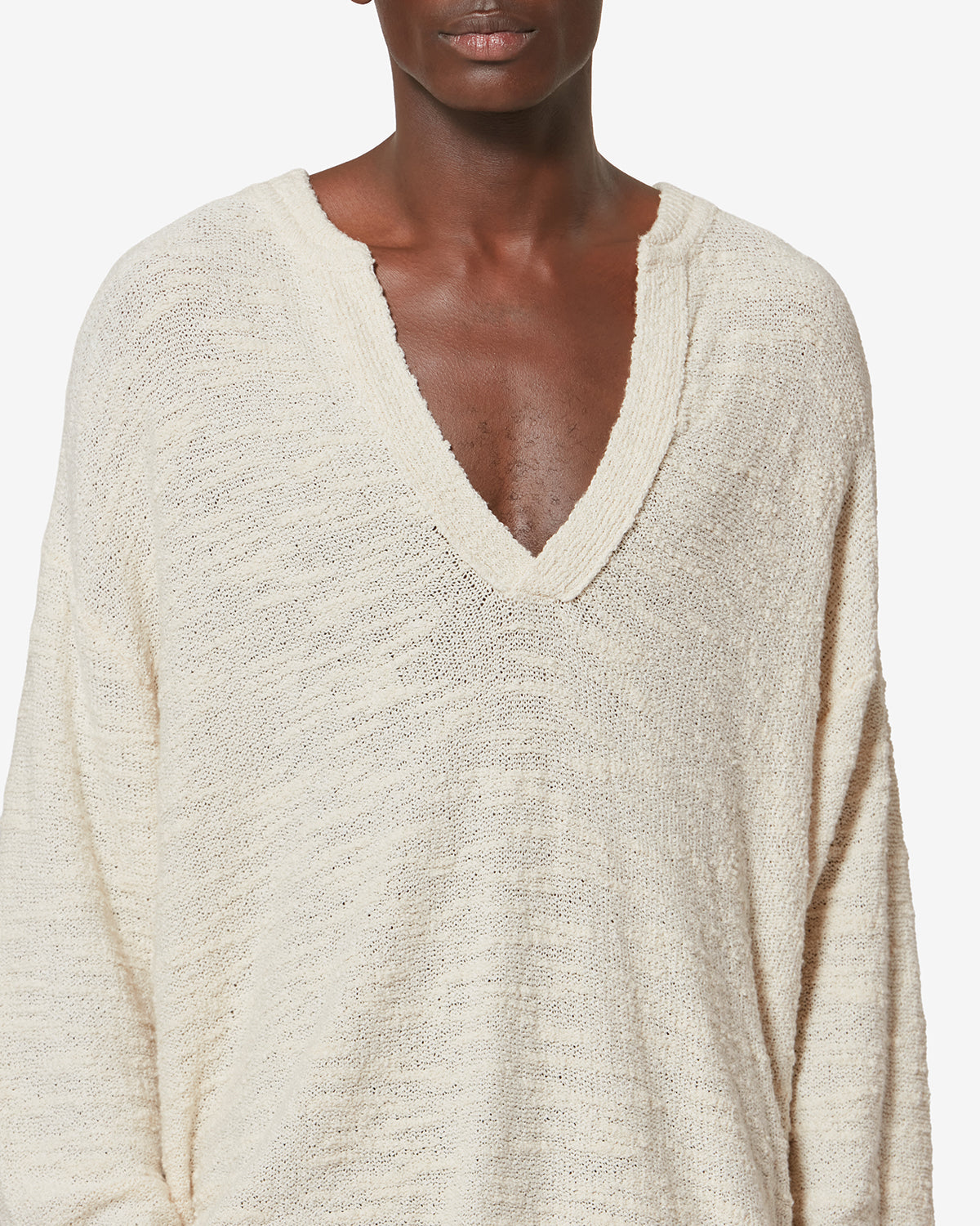 Pull Arnold — Écru, vue 3 ; référence PU0679HAC2L02H23EC