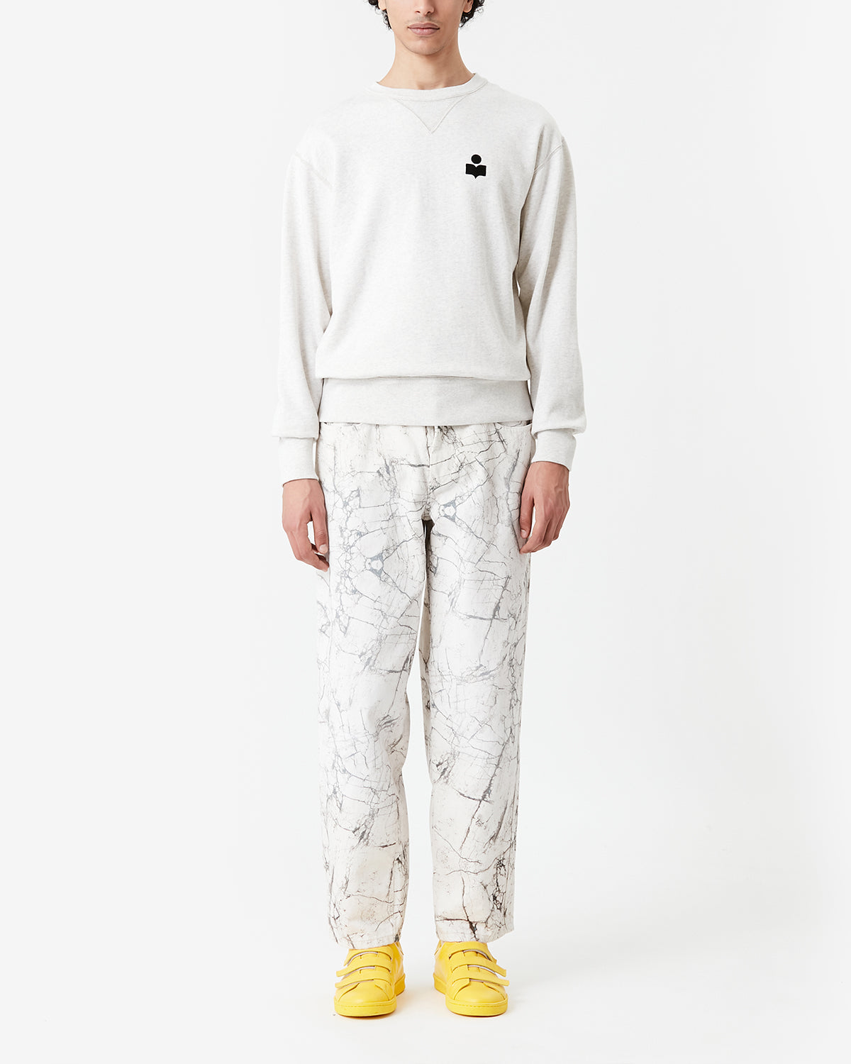 Sweatshirt Mike — Écru, vue 2 ; référence SW005700M003H23EC
