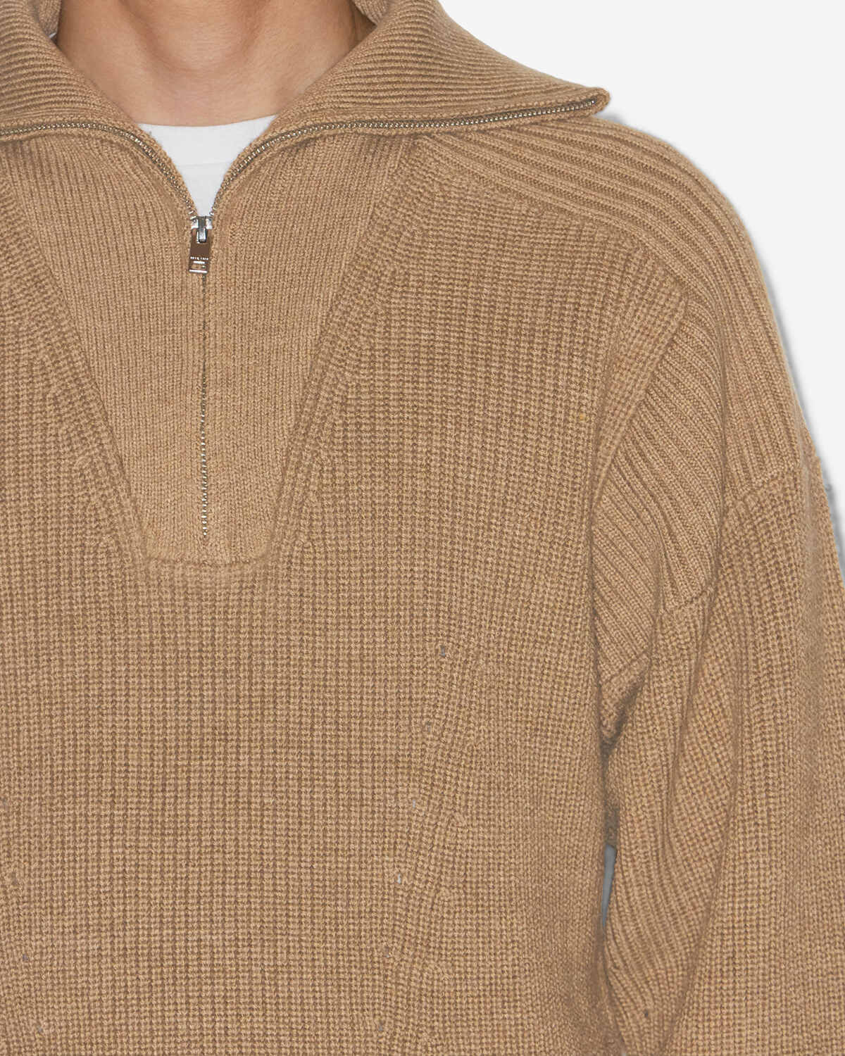 Pull Benny en laine — Camel, vue 3 ; référence PU0080HAA1L79H50CM