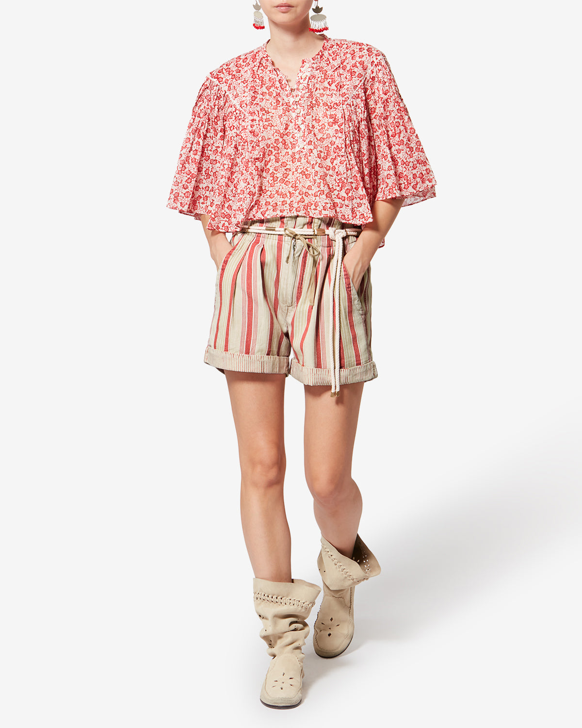 Short Nirma — Beige-red, vue 2 ; référence SH0256FCD1H03EBERD