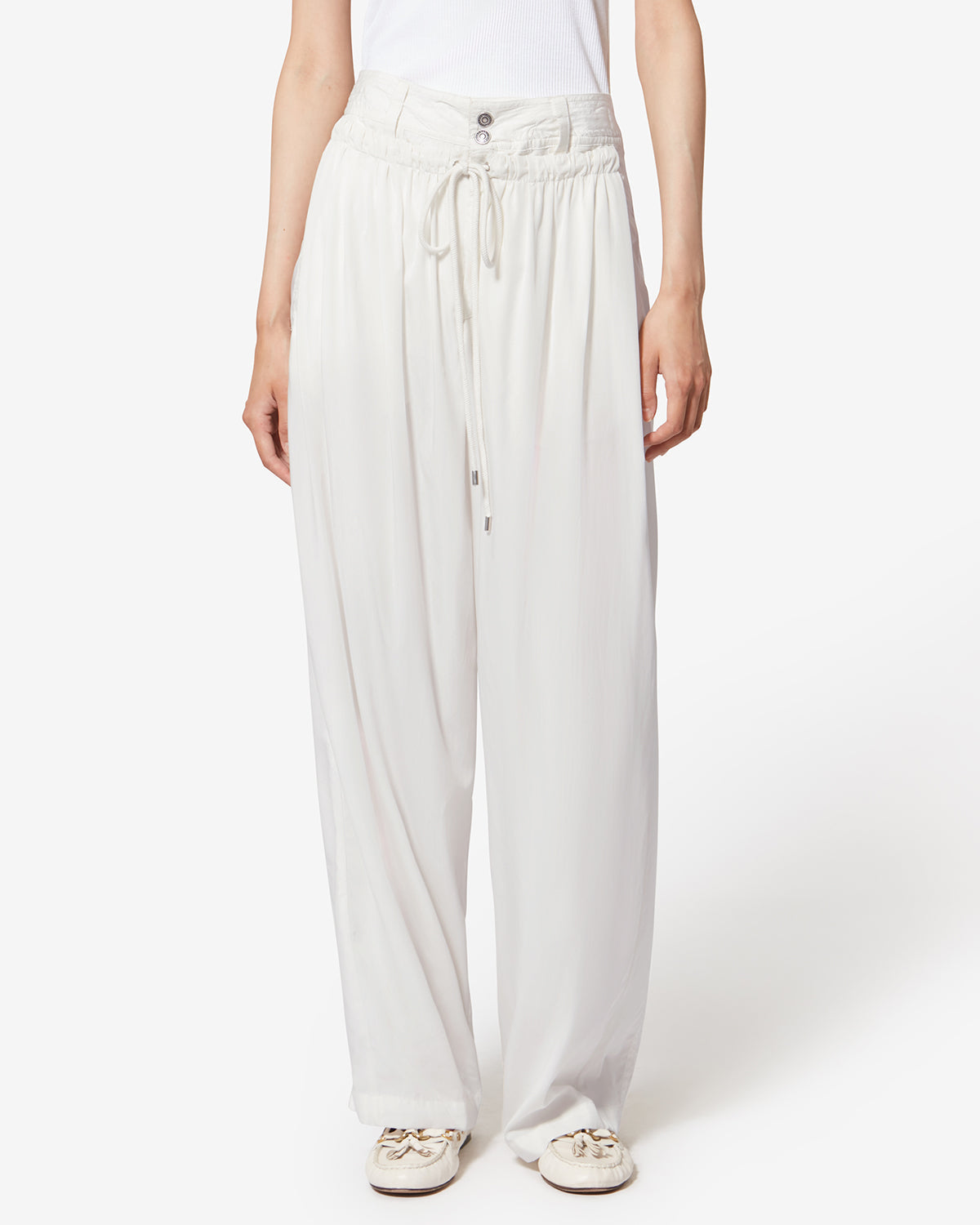 Pantalon Inaya — Blanc, vue 1 ; référence PA0547FCD1I03I20WH