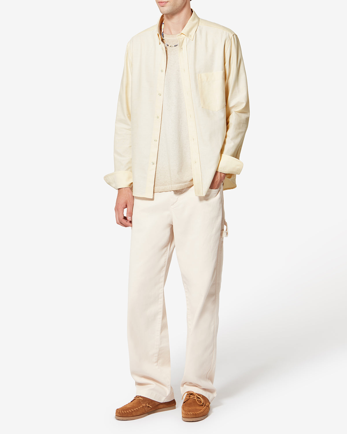 Chemise Jasolo — Jaune clair, vue 2 ; référence CH0041HAB1I14H10LY