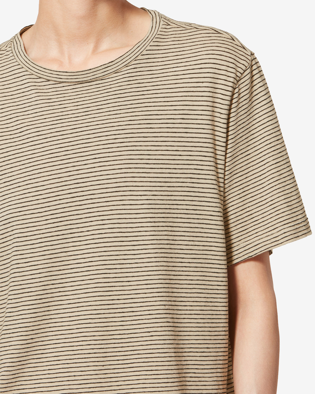 T-shirt Zewel — Noir-beige, vue 3 ; référence TS0001FDD1N02EBKBE