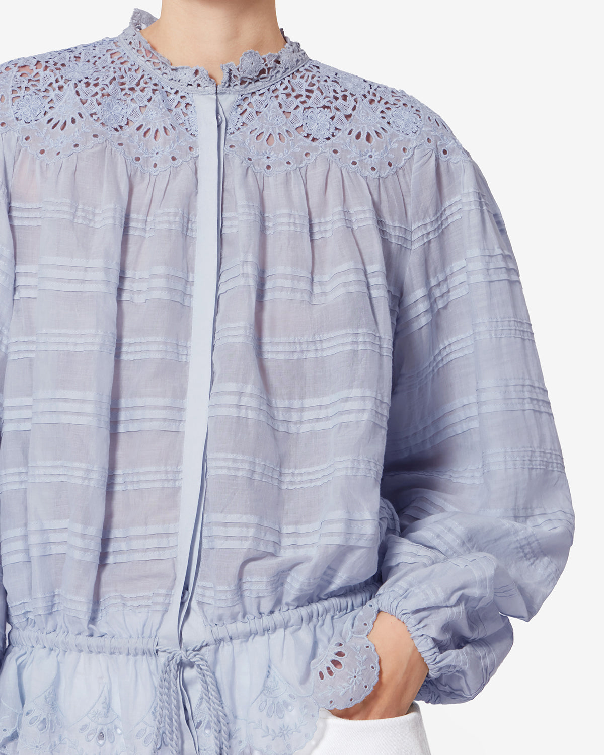 Blouse Polly — Bleu clair, vue 3 ; référence HT0767FAD1J05E30LU