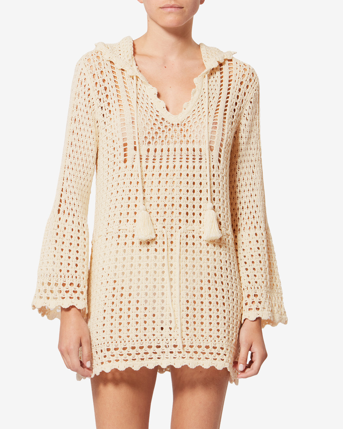 Robe Zelnie — Écru, vue 1 ; référence RO1047FAD1L14E23EC