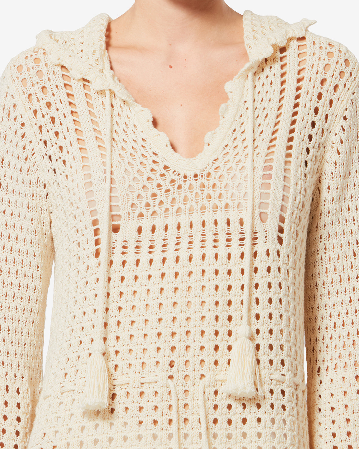 Robe Zelnie — Écru, vue 3 ; référence RO1047FAD1L14E23EC