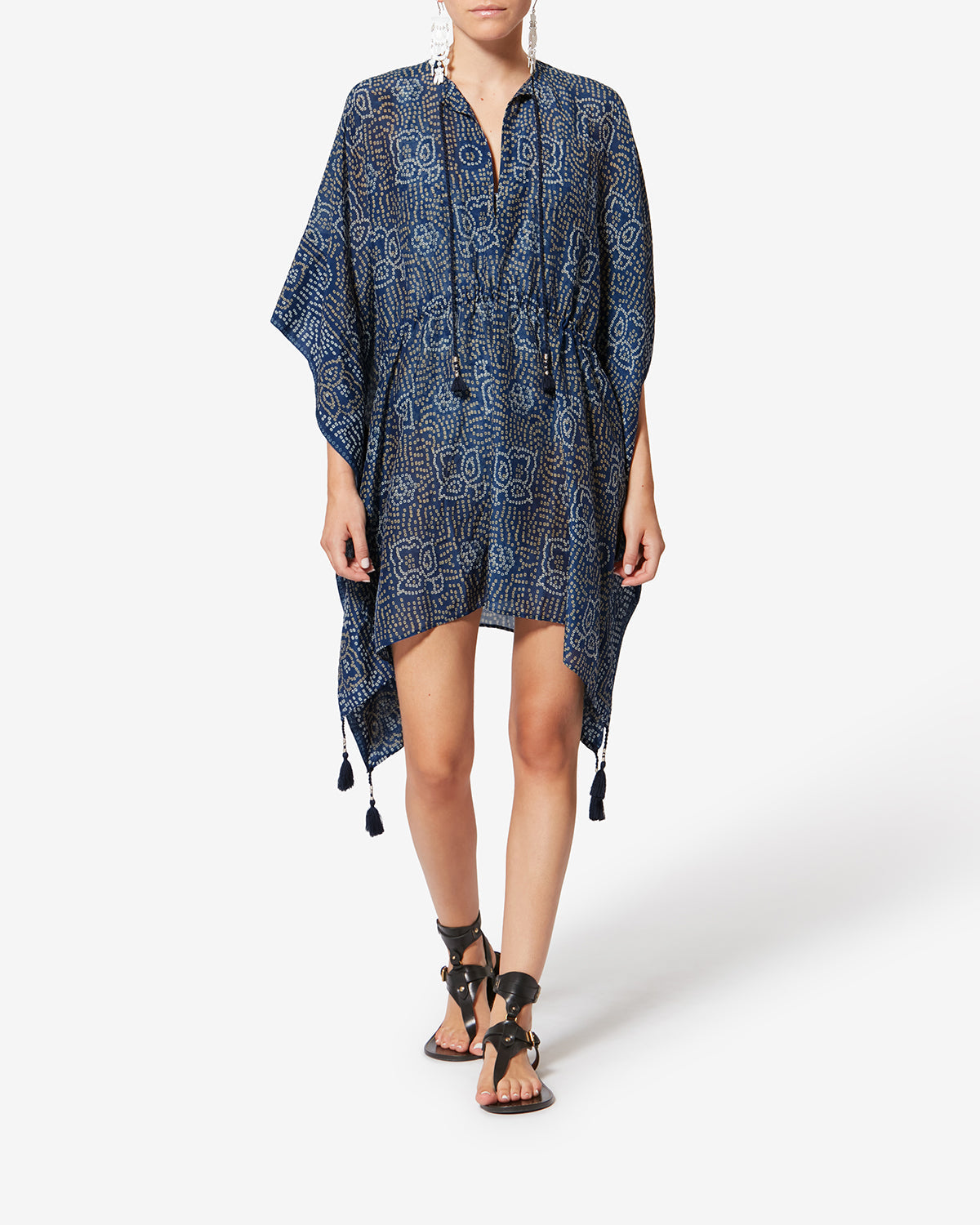 Kaftan Loreliz — Bleu, vue 2 ; référence KF001XFAD1C01A30BU