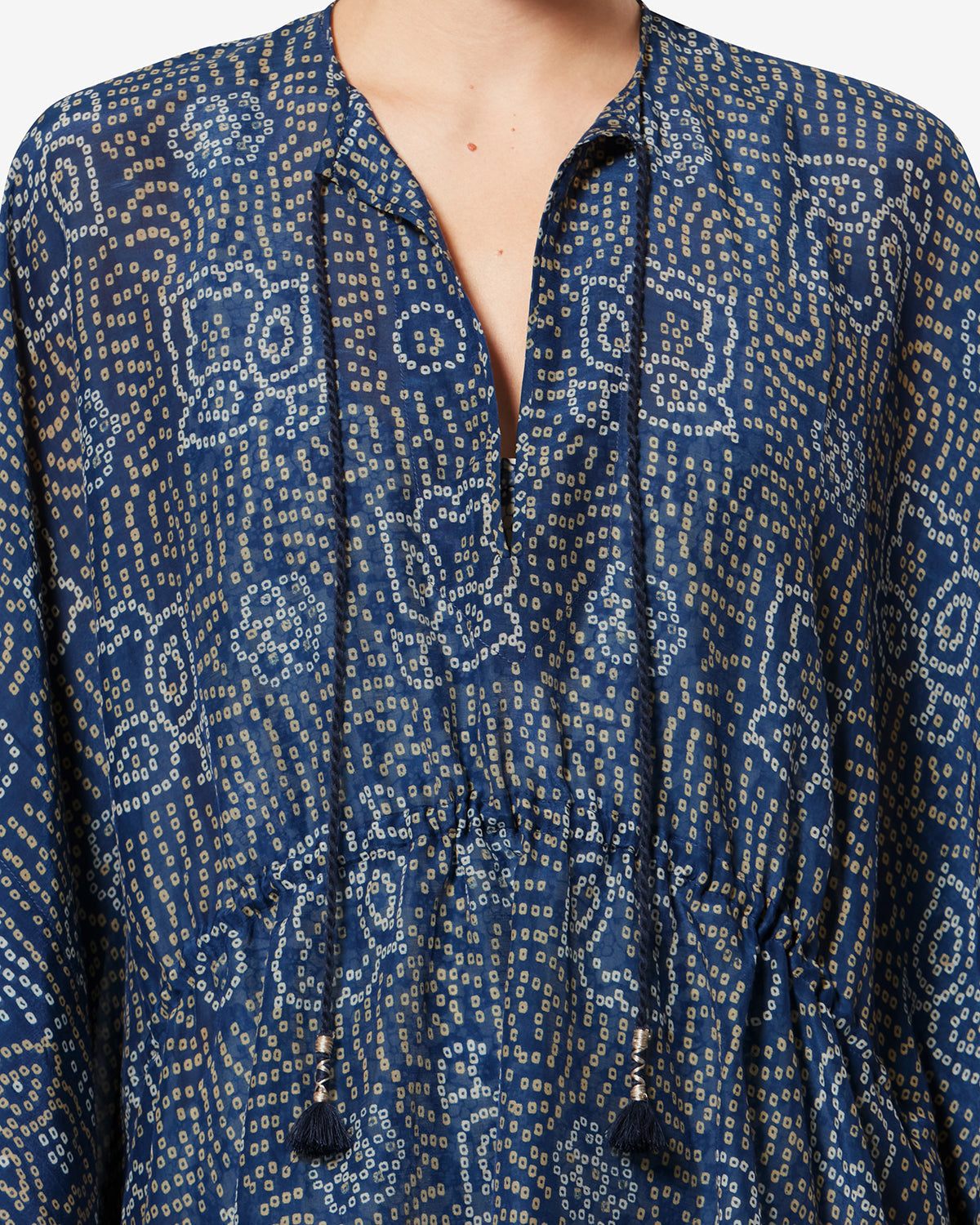 Kaftan Loreliz — Bleu, vue 3 ; référence KF001XFAD1C01A30BU