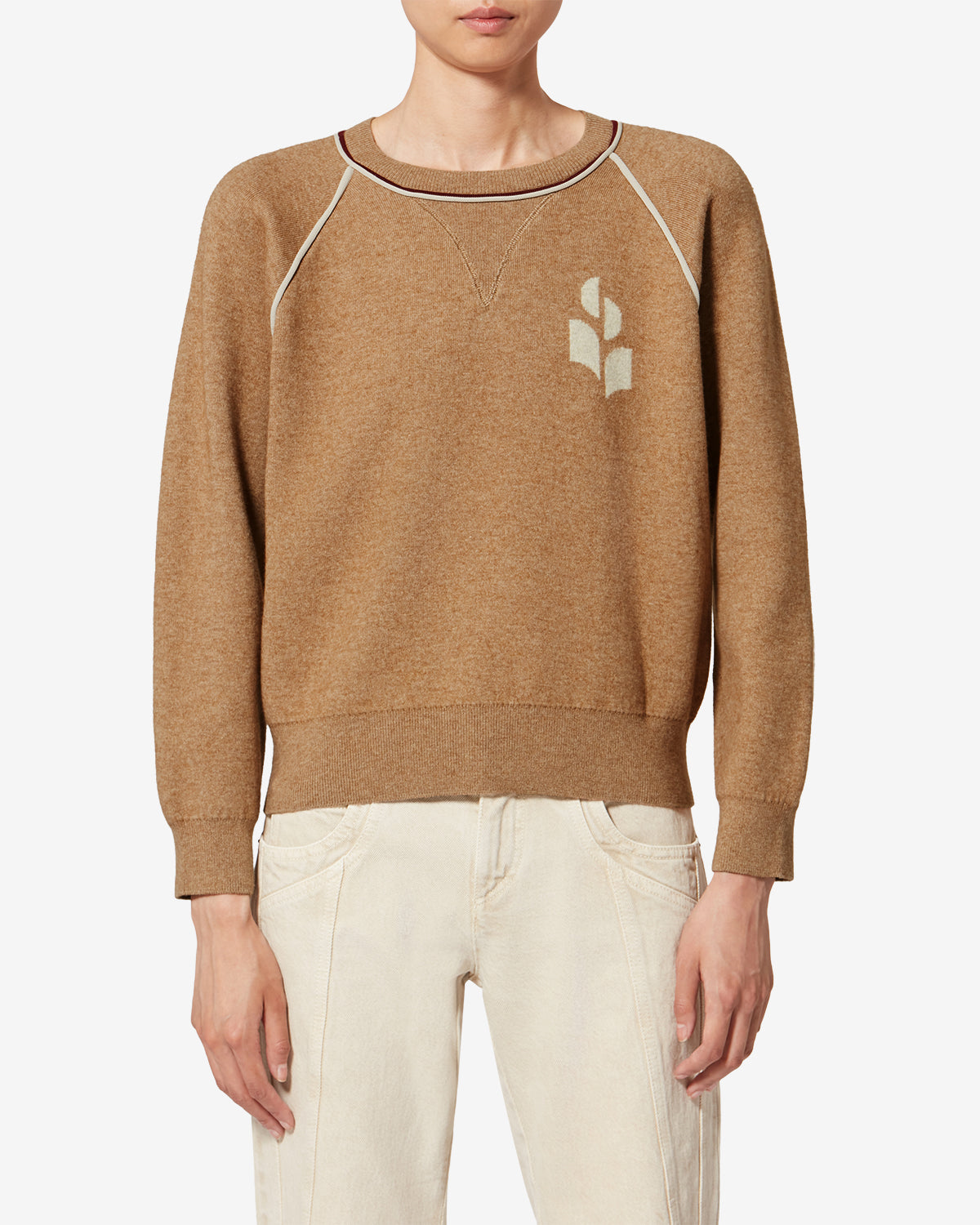 Pull Loriby — Camel-gris clair, vue 1 ; référence PU0856FAD1L11ECMLG