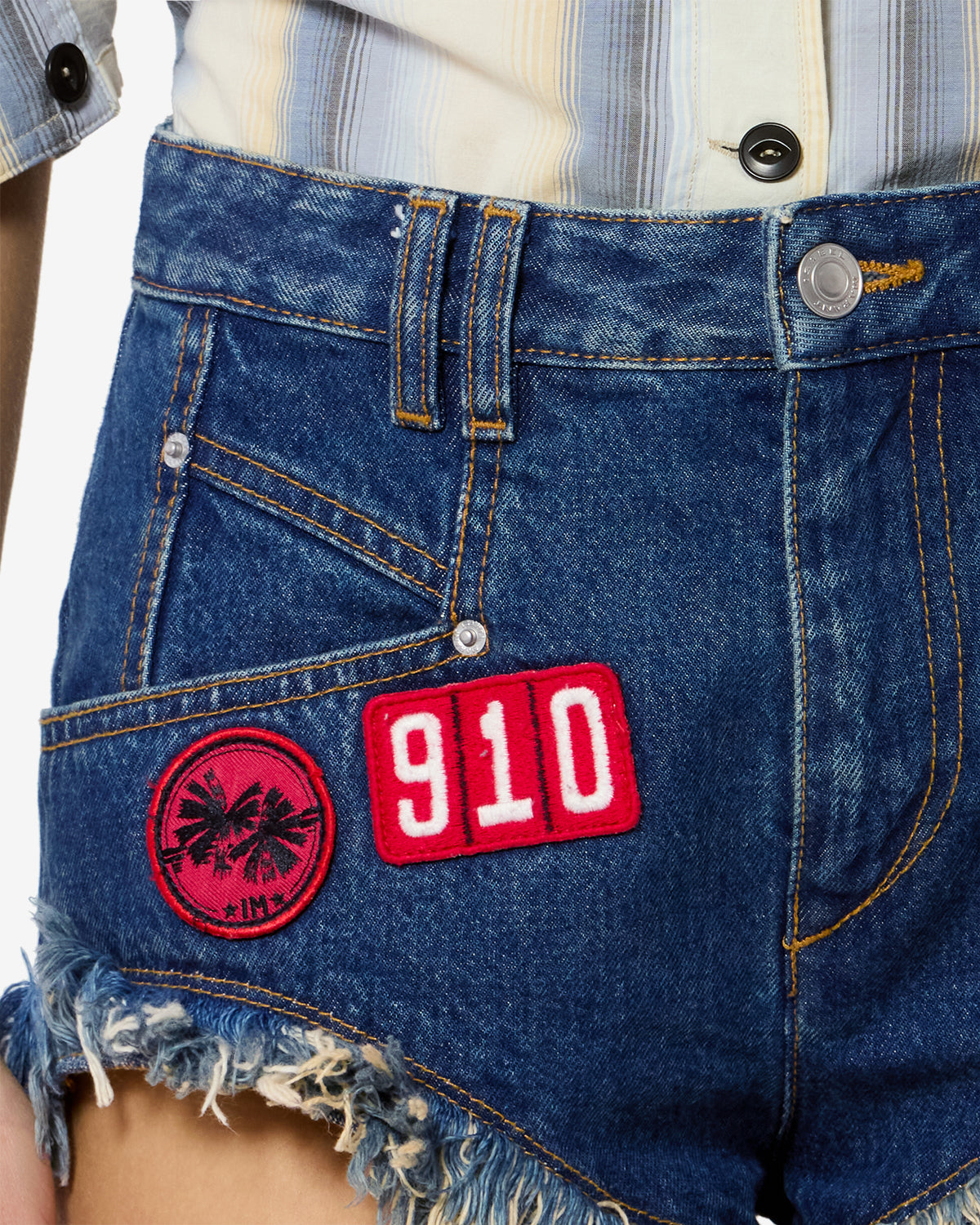 Short Eneidala en denim — Bleu, vue 3 ; référence SH0283FBD2H06I30FB