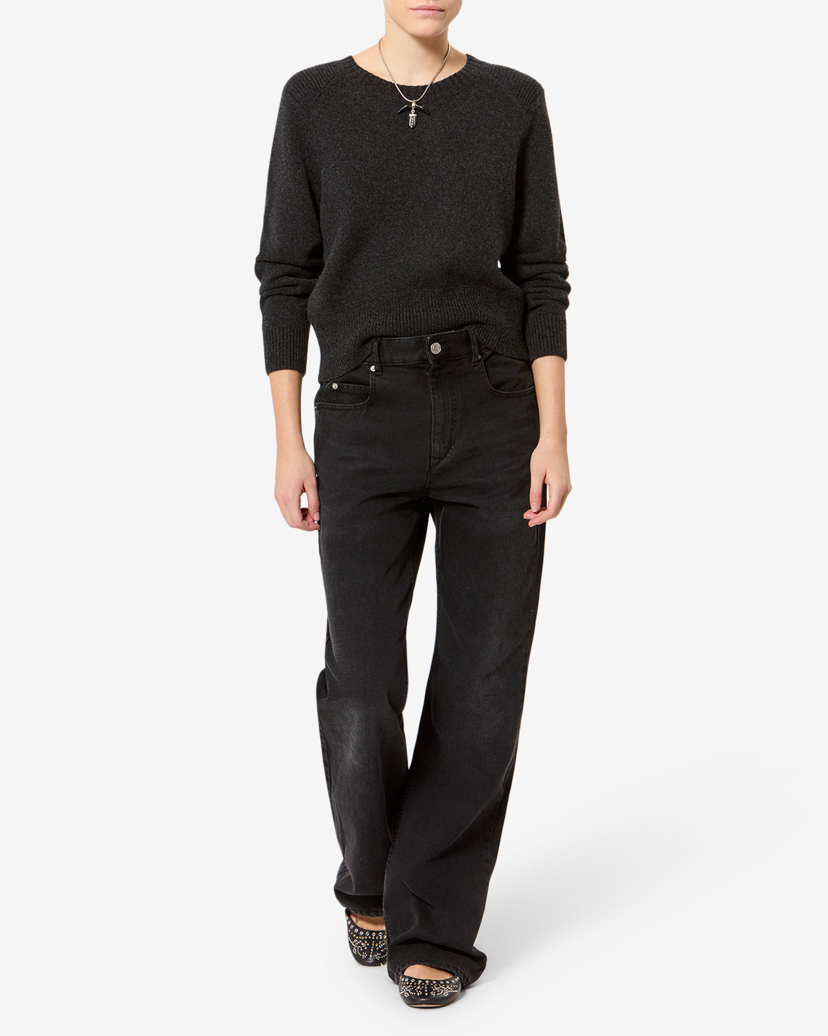 Pull Cornelia en laine — Gris foncé, vue 2 ; référence PU0844FBB1L07I02DG