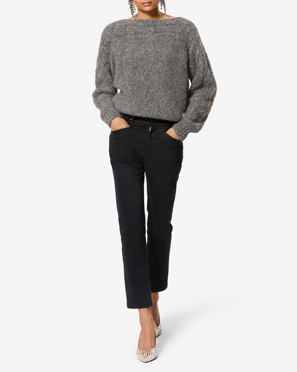 Pull Ponara en laine — Gris, vue 2 ; référence PU0952FAD3L06I02GY