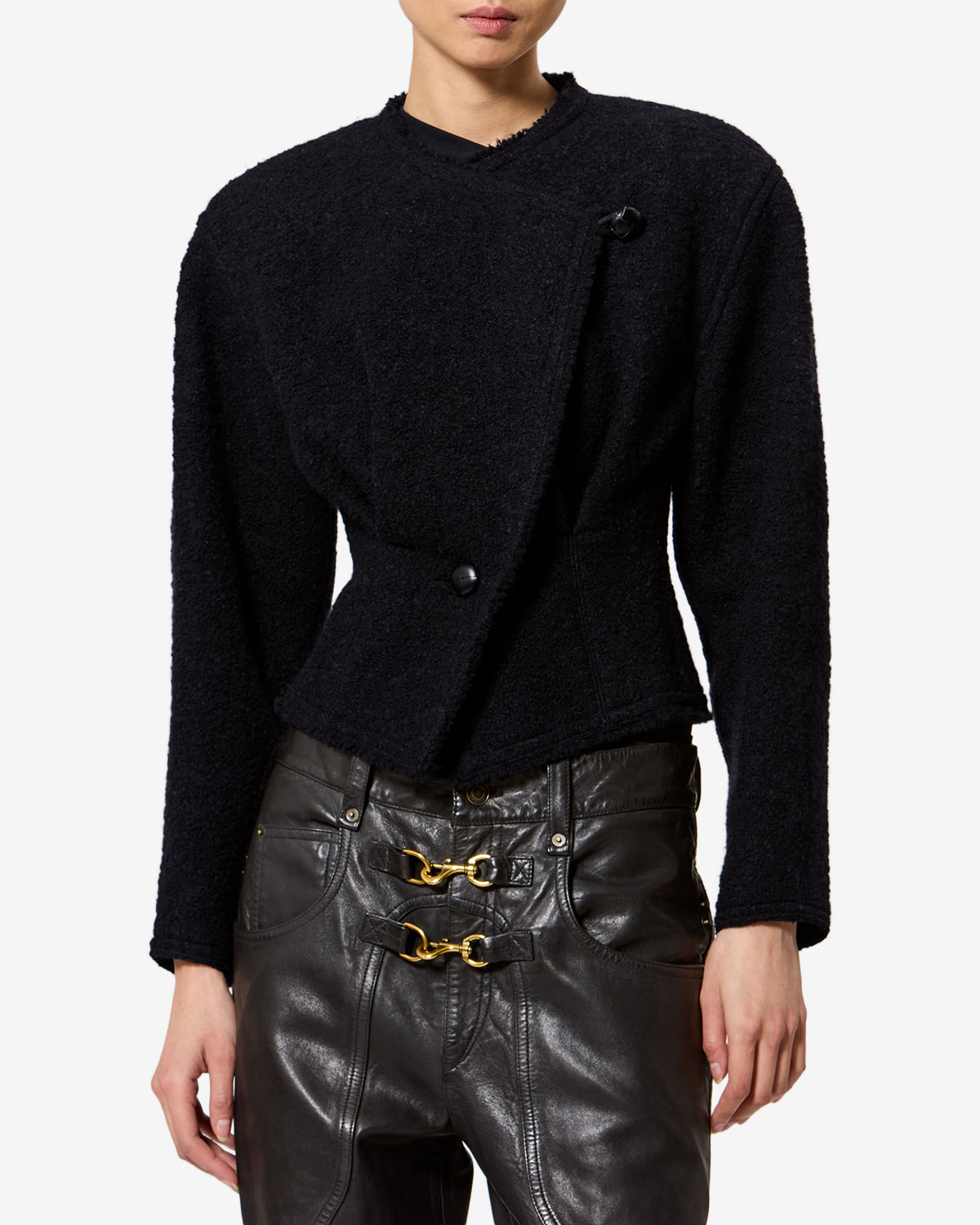 Veste Suna en laine — Noir, vue 1 ; référence VE0710FAD3E05I01BK