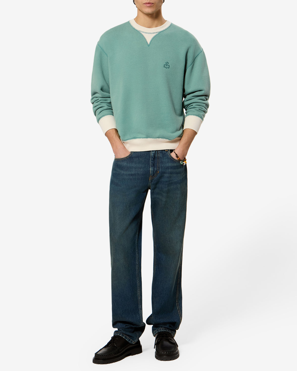 Sweatshirt Miker — Bluish vert, vue 2 ; référence SW0189HAD1M01H60BN