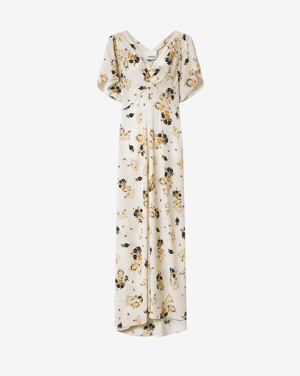 Robe Falja en soie — Écru, vue 3 ; référence RO1097FAD3J07I23EC