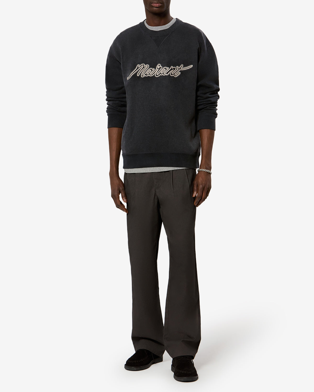 Sweatshirt Mahony — Noir délavé, vue 2 ; référence SW0069HBD3M05H02FK
