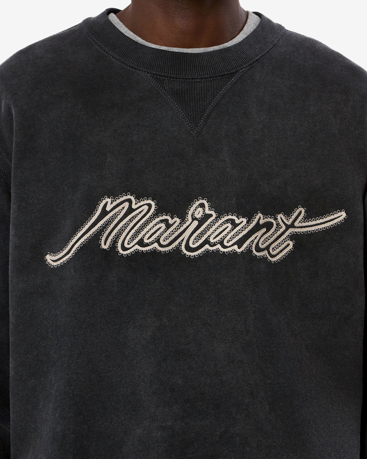 Sweatshirt Mahony — Noir délavé, vue 3 ; référence SW0069HBD3M05H02FK