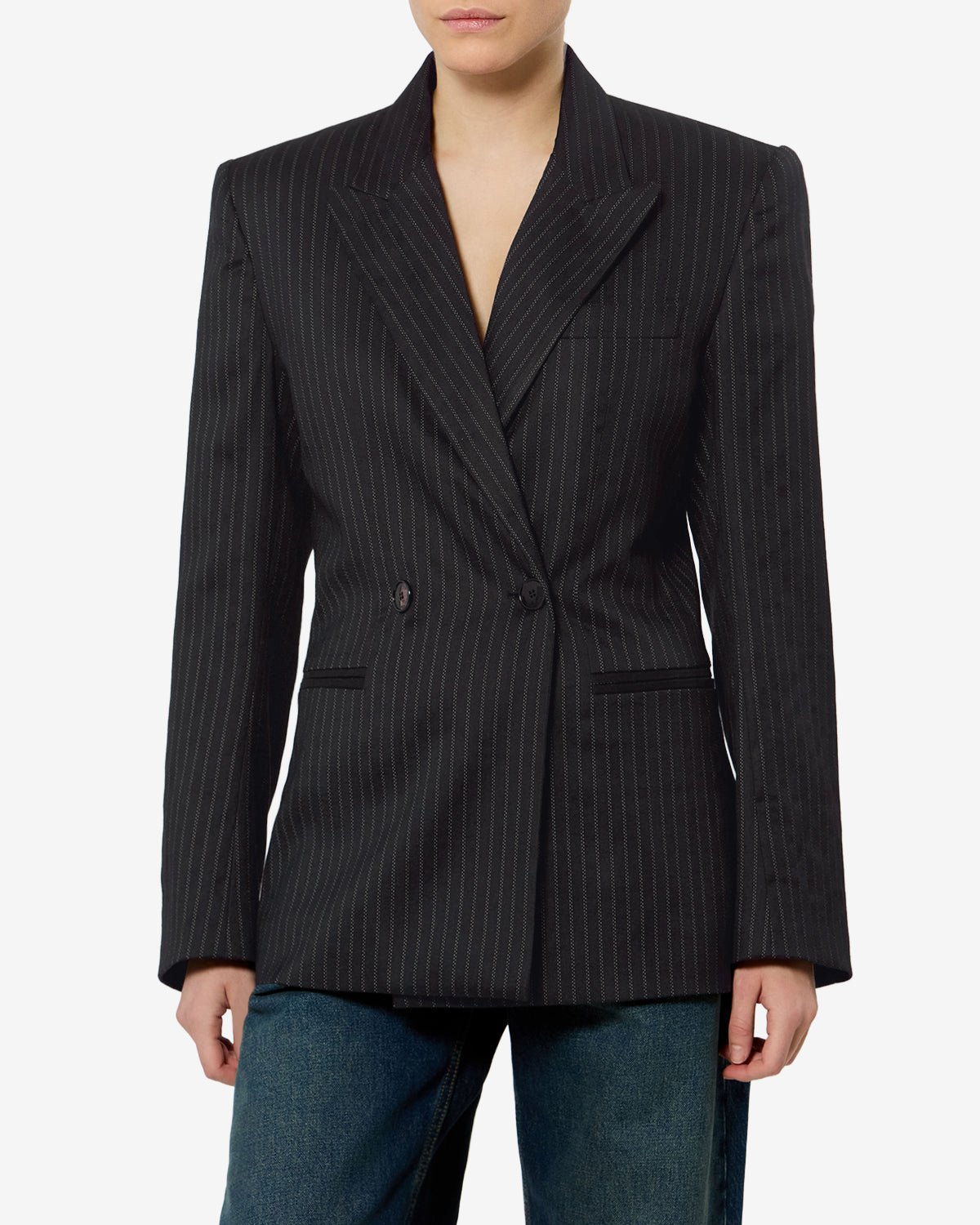 Veste Ranya en laine — Noir, vue 1 ; référence VE0690FAD3F01I01BK