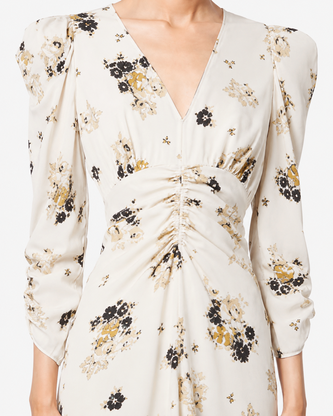 Robe Albini en soie — Écru, vue 2 ; référence RO0011FAD3J07I23EC