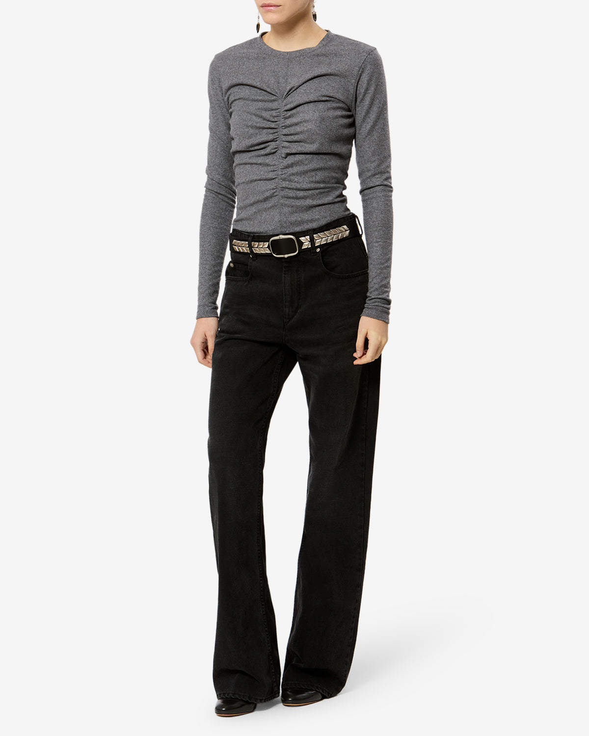 Top Delesa — Gris, vue 2 ; référence HT0960FAD3K05E02GY