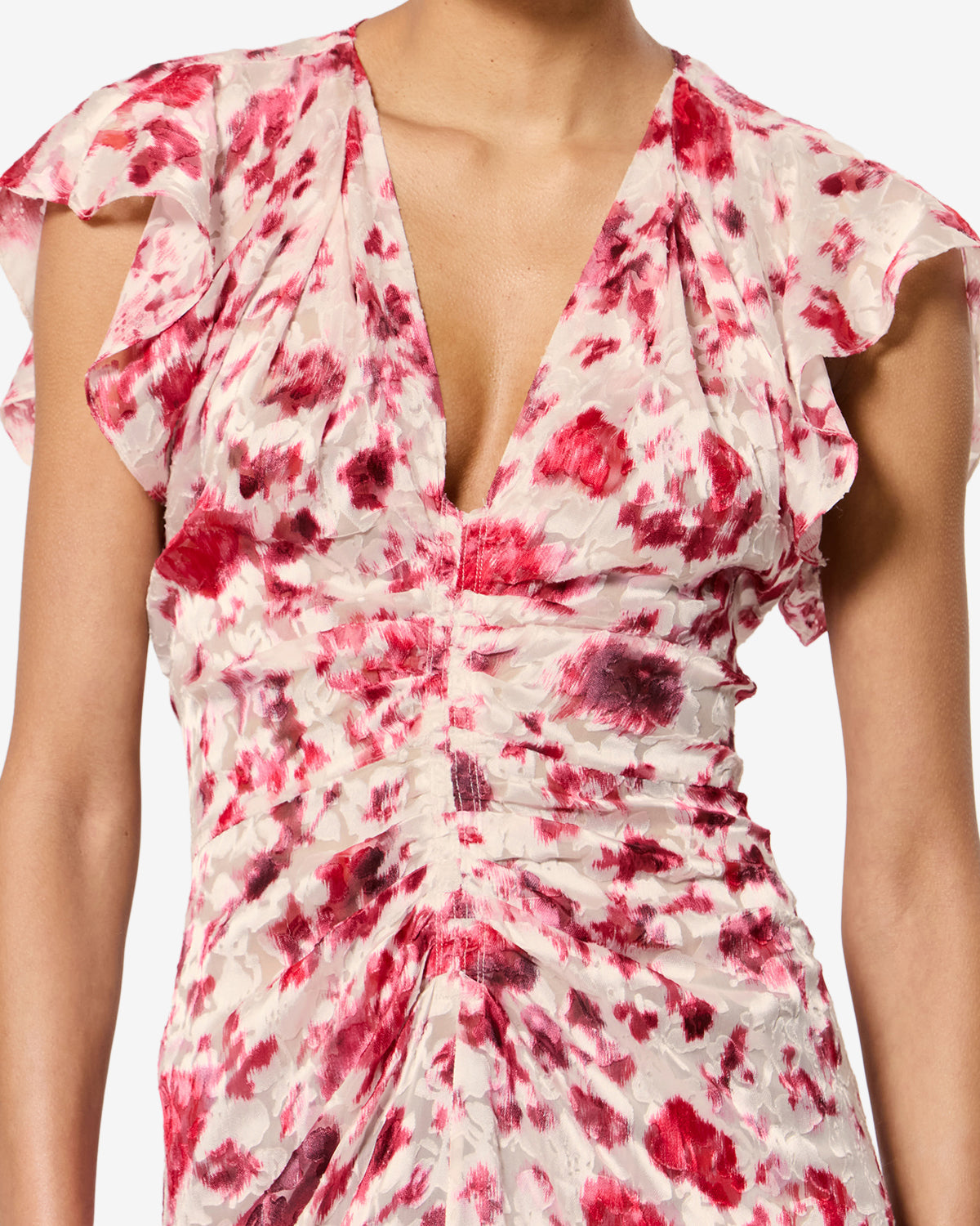 Robe Lyndsay — Écru-rose, vue 2 ; référence RO0229FFD3J14IECPK