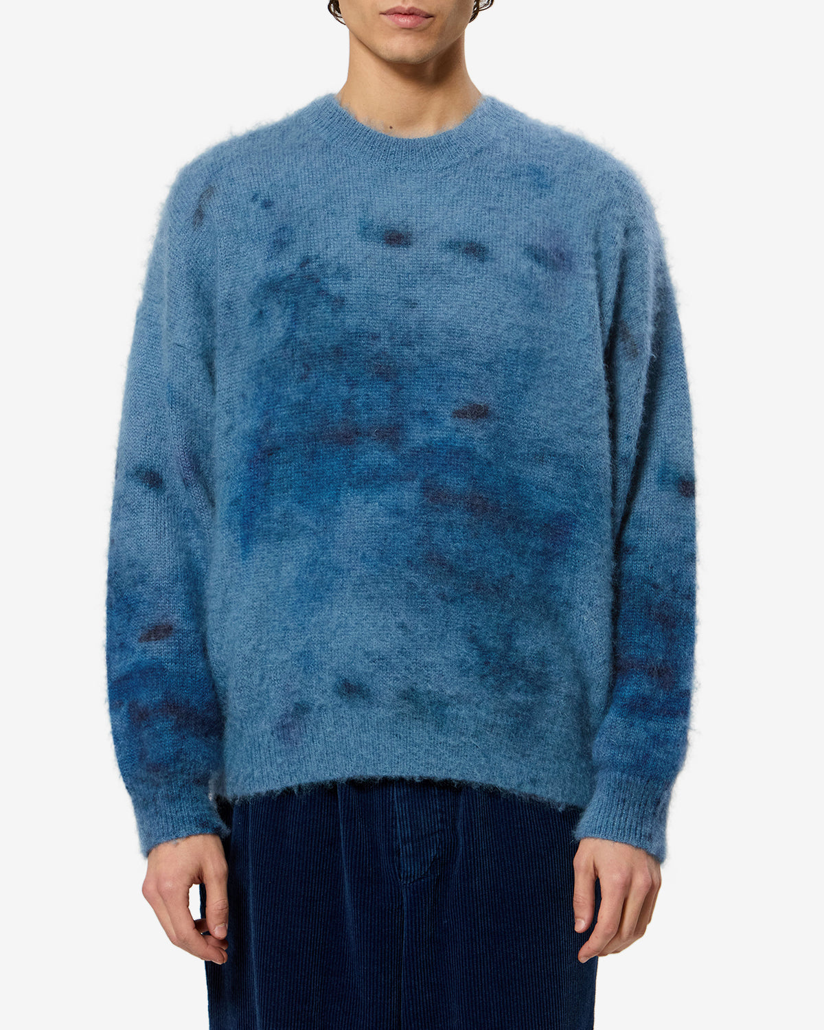 Pull Ayden en mohair — Bleu indigo, vue 1 ; référence PU0995HAD3L10H30IN