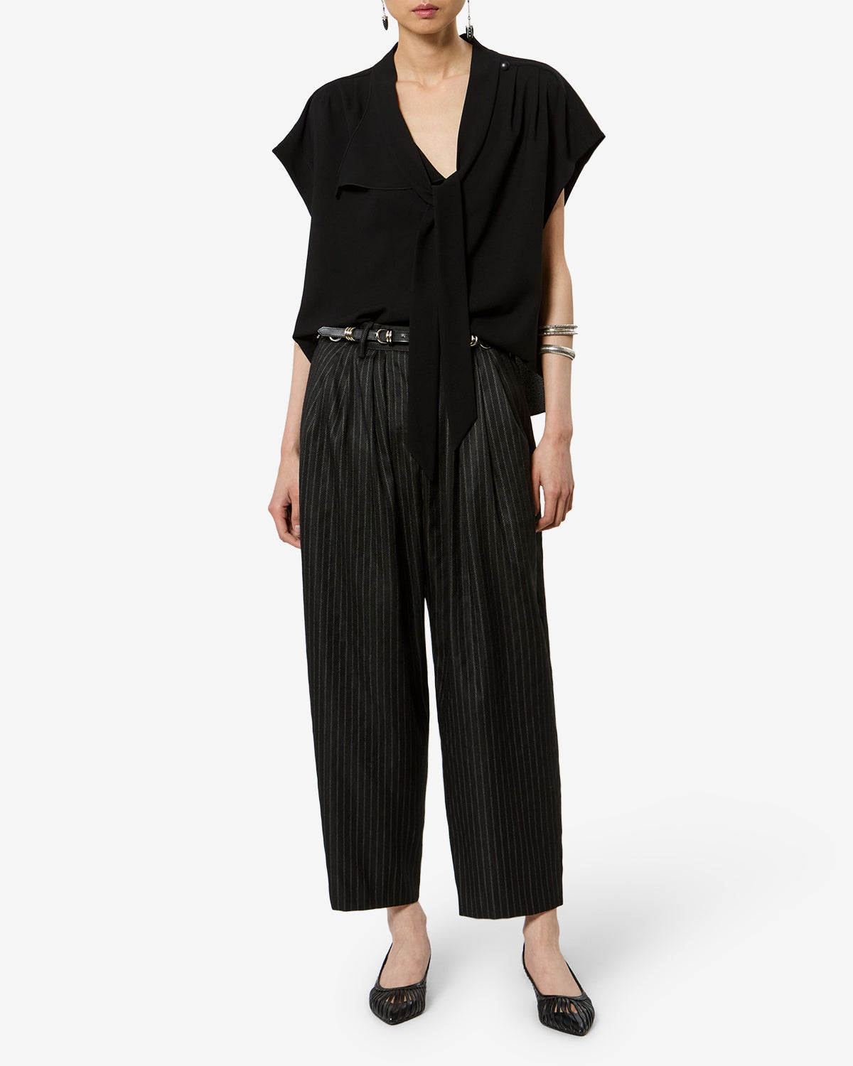 Pantalon Janice en laine — Noir, vue 2 ; référence PA0613FCD3F01I01BK