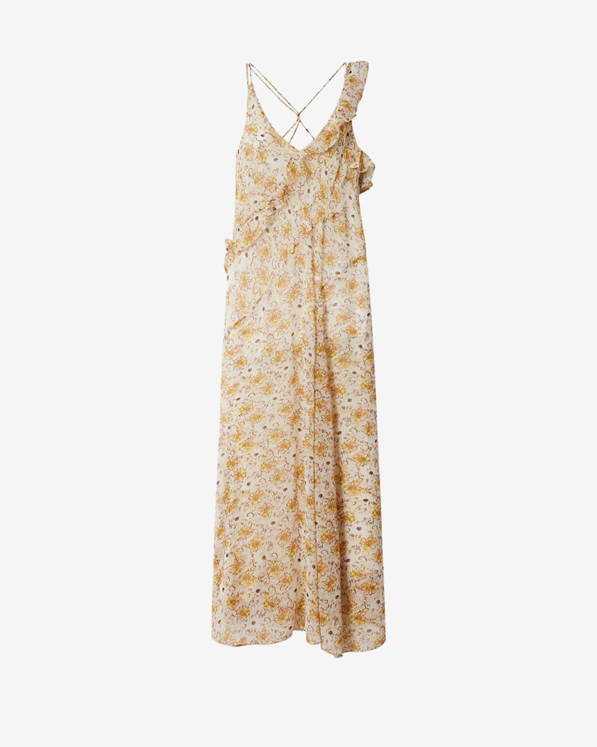 Robe Luxie — Clair jaune-écru, vue 3 ; référence RO1002FAD3J01ELWEC