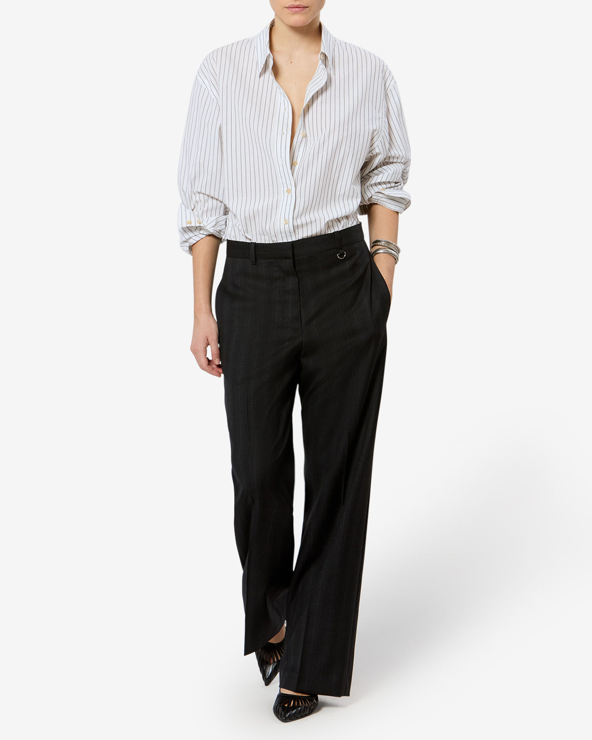 Chemise Aurora — Blanc-noir, vue 2 ; référence CH0262FCD3I02IWHBK