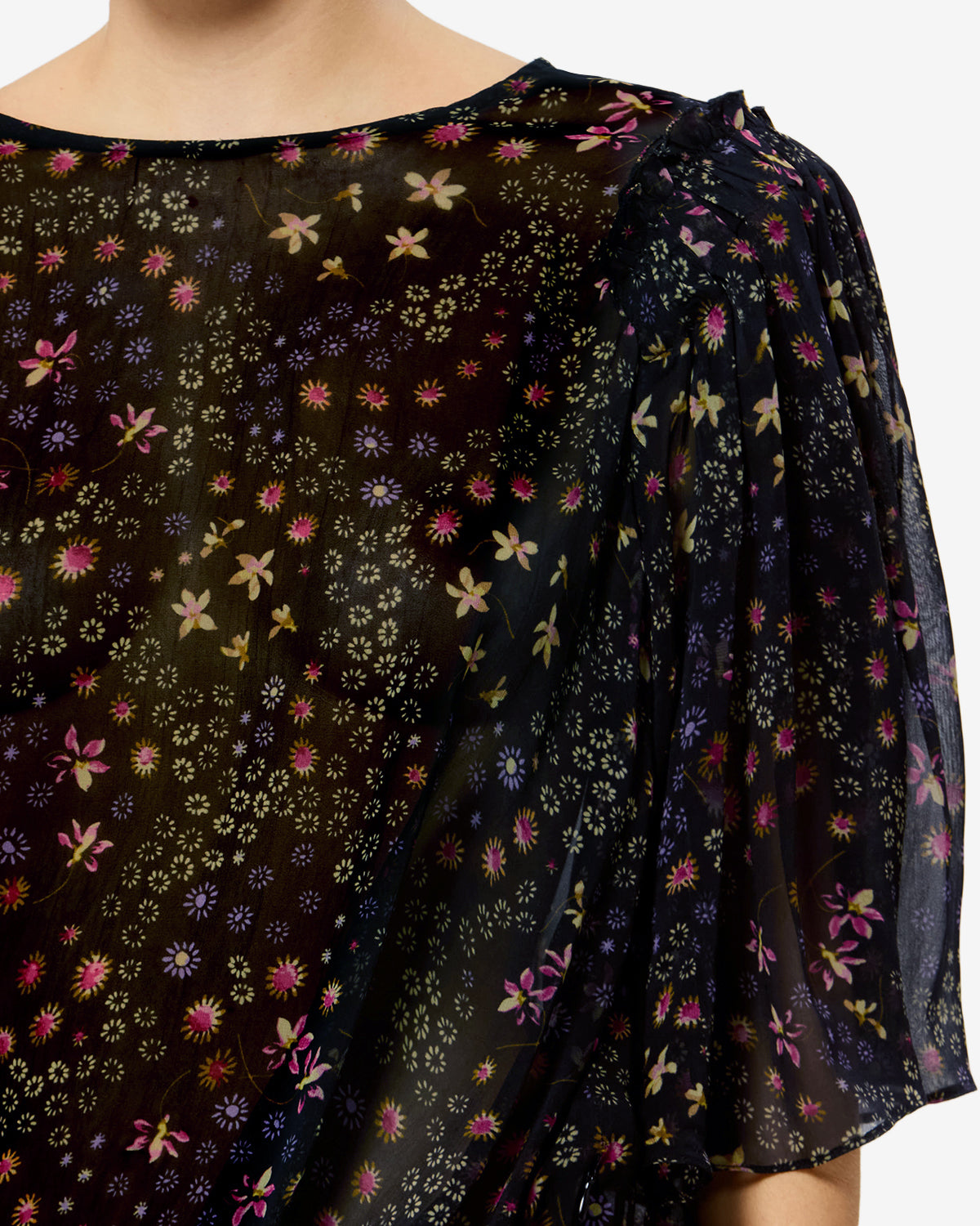 Robe Firda — Noir et écru, vue 2 ; référence RO1111FAD3J01EBKEC
