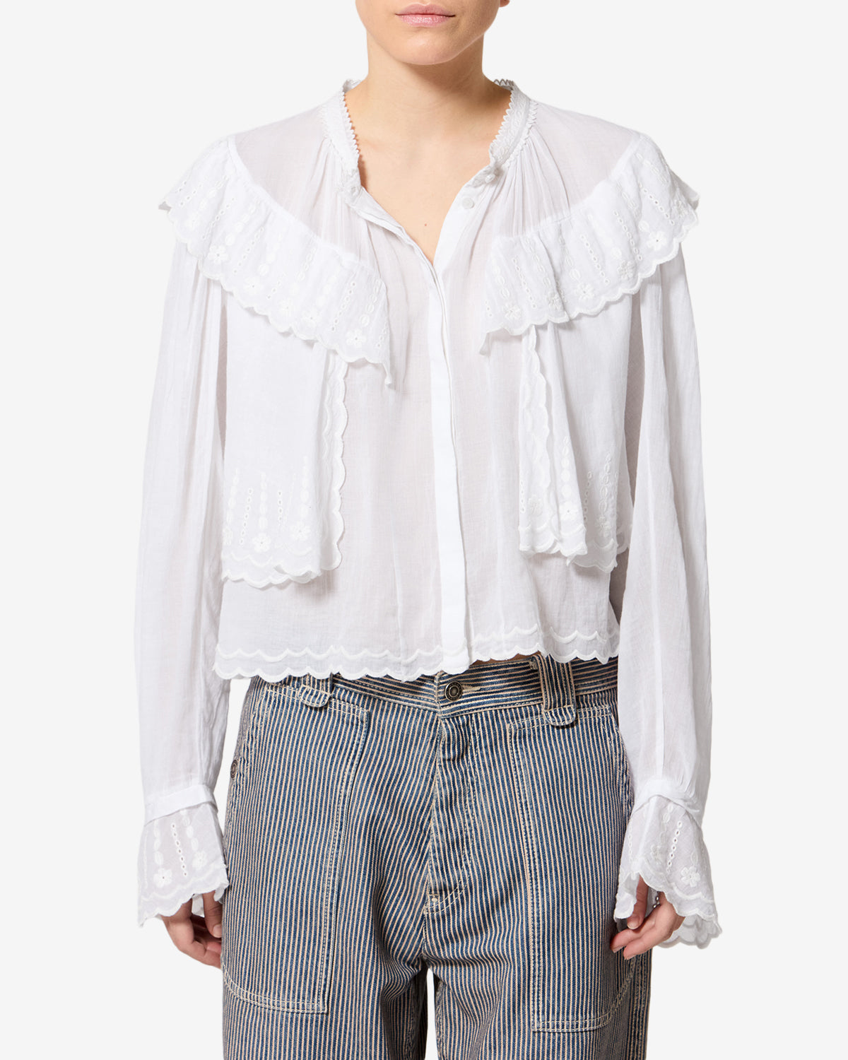 Blouse Kelmon — Blanc, vue 1 ; référence HT0223FAD3J10E20WH