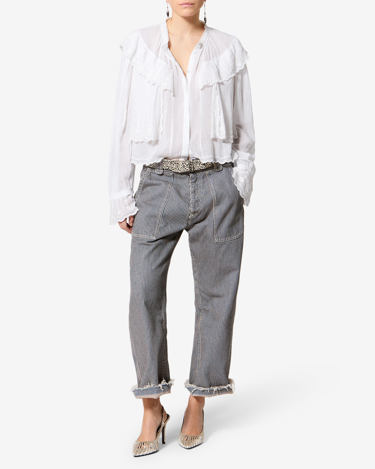 Blouse Kelmon — Blanc, vue 2 ; référence HT0223FAD3J10E20WH
