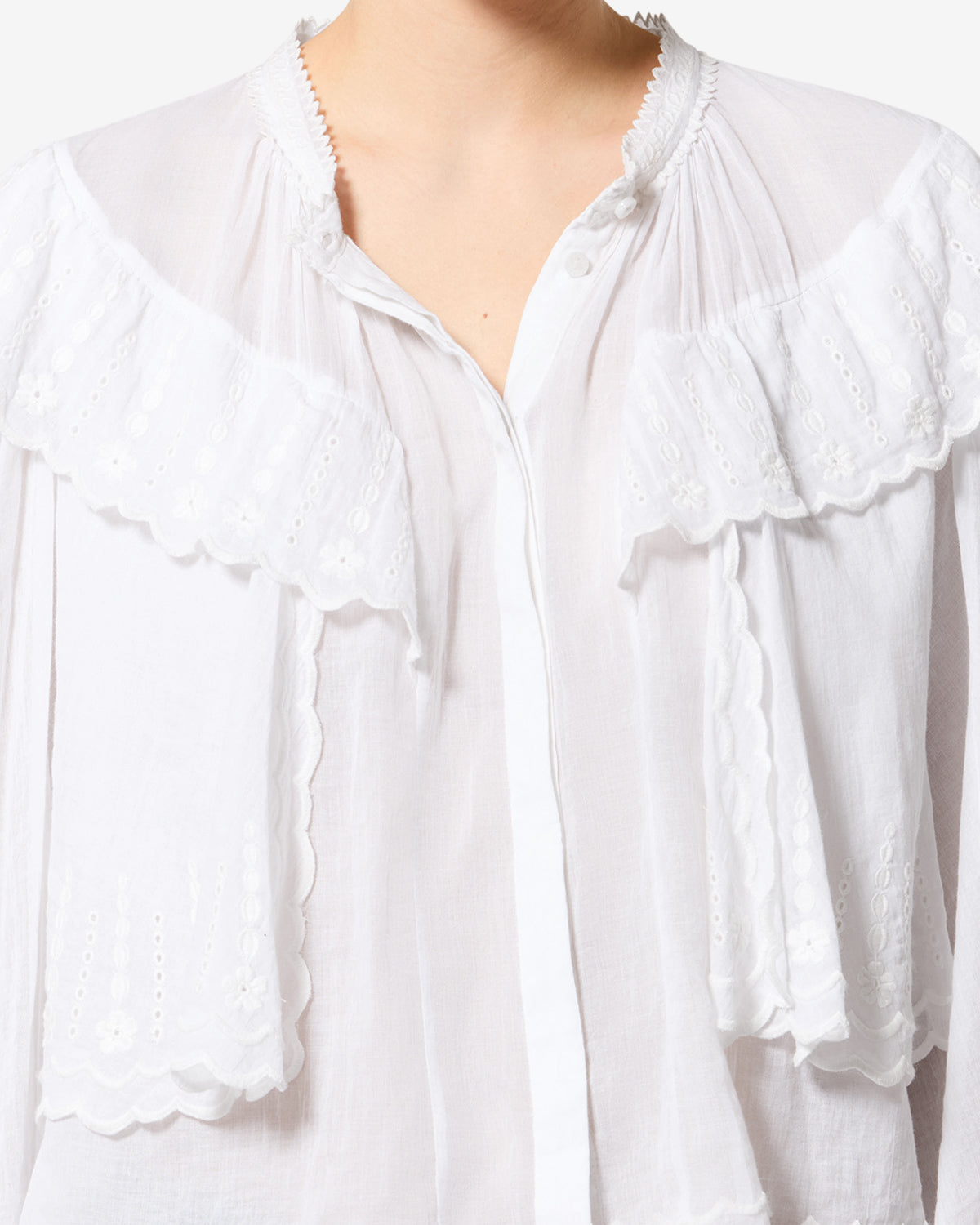 Blouse Kelmon — Blanc, vue 3 ; référence HT0223FAD3J10E20WH