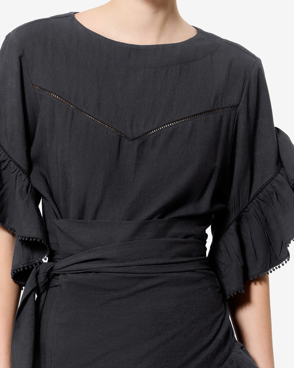 Robe Melicia — Noir, vue 3 ; référence RO1183FAD3J12E01BK