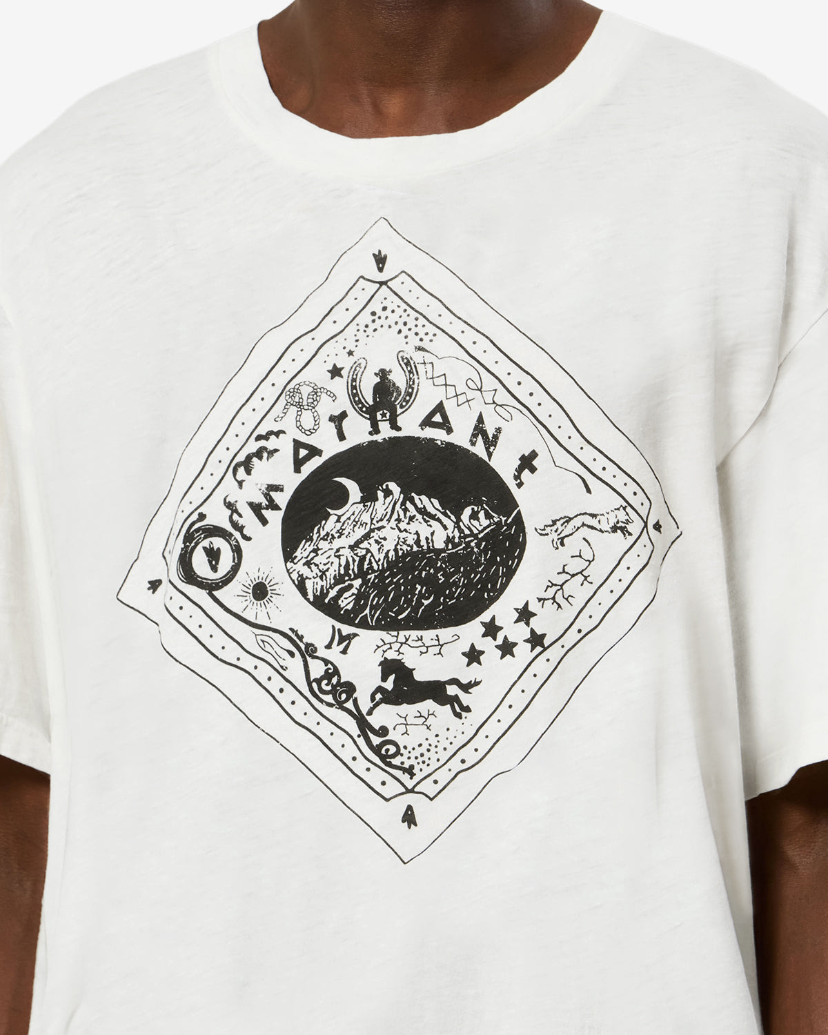 T-shirt Hiroe — Écru, vue 3 ; référence TS0338HAD3N04H23EC