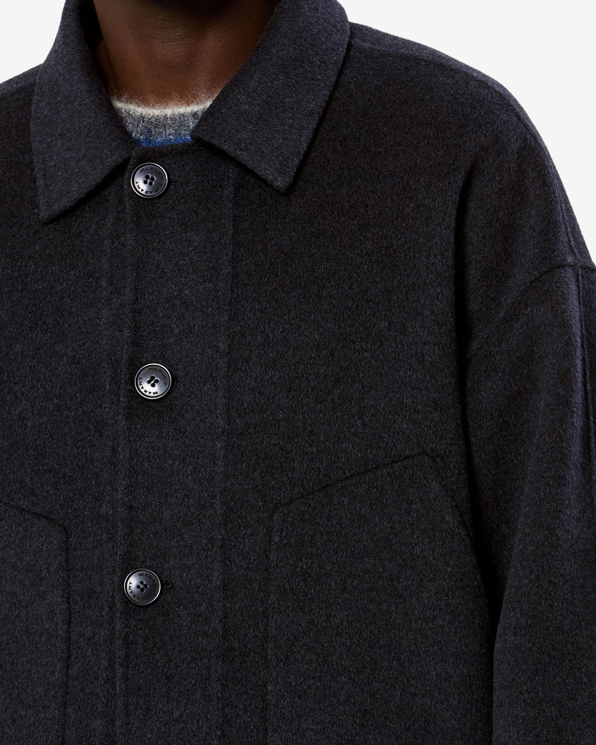 Veste Casper en laine — Anthracite, vue 3 ; référence VE0782HAD3D03H02AN