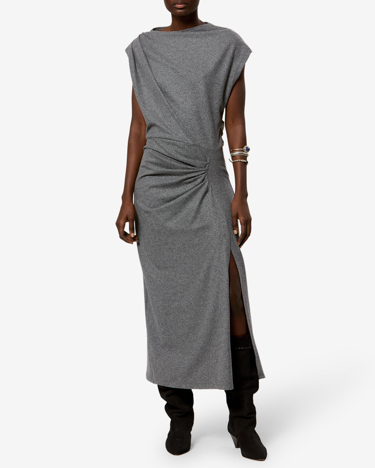 Robe Naerys — Gris, vue 1 ; référence RO0260FDD3K05E02GY