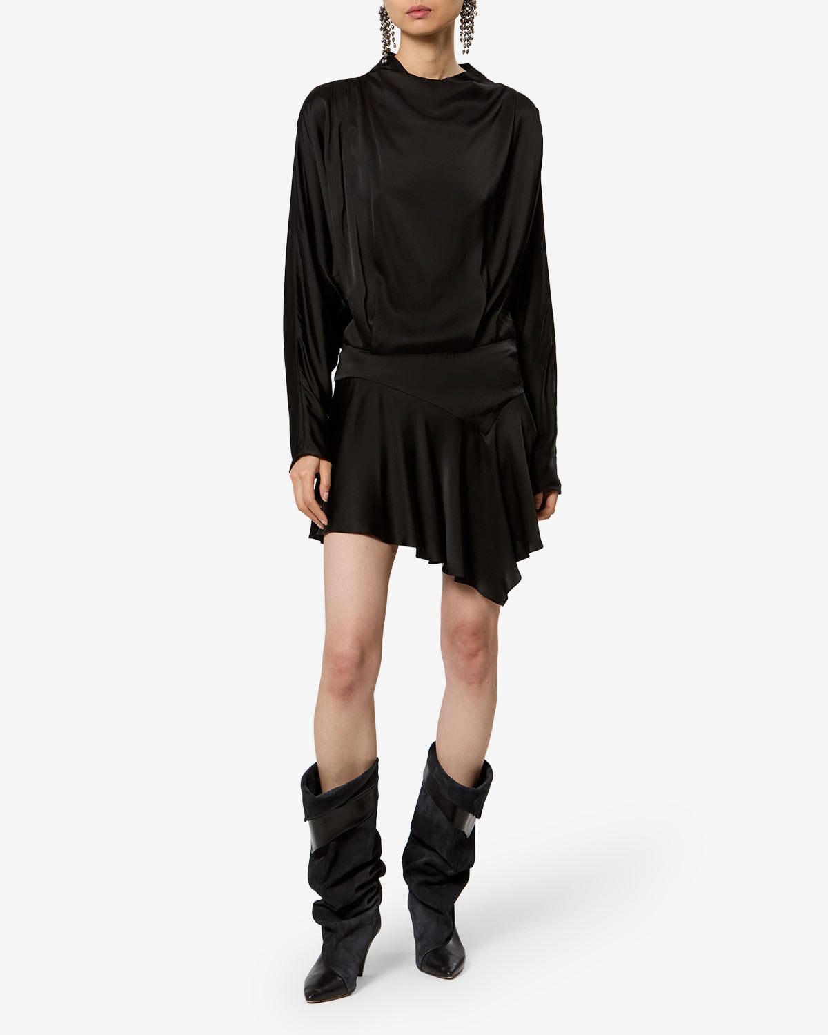 Robe Neline — Noir, vue 2 ; référence RO1094FAD3J13I01BK