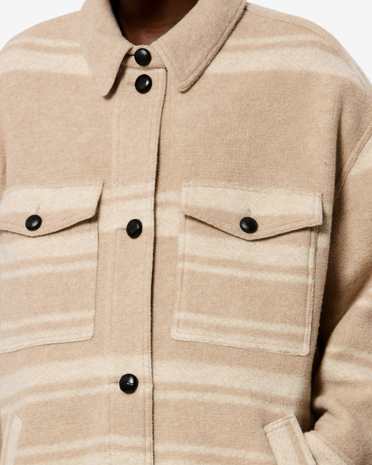Manteau Djila — Sable, vue 2 ; référence MA0368FCD3D02E23SD