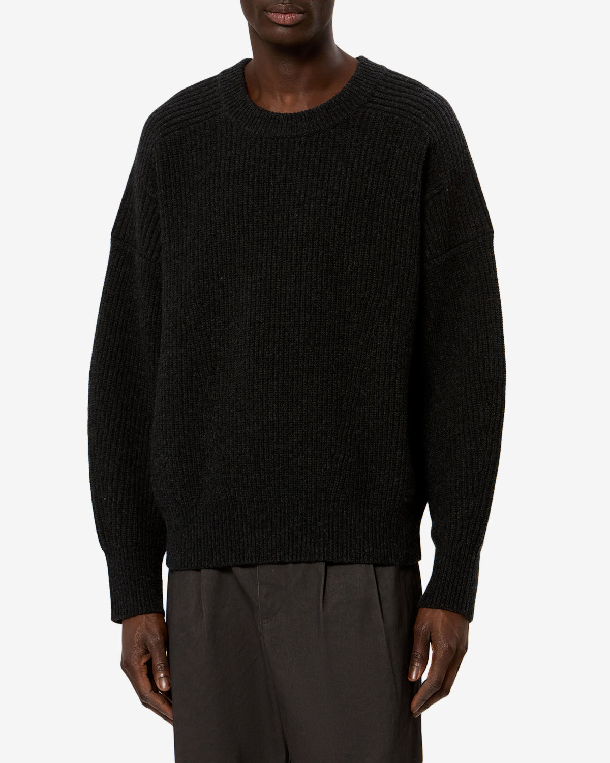 Pull Larry en laine — Gris foncé, vue 1 ; référence PU0968HAD3L04H02DG