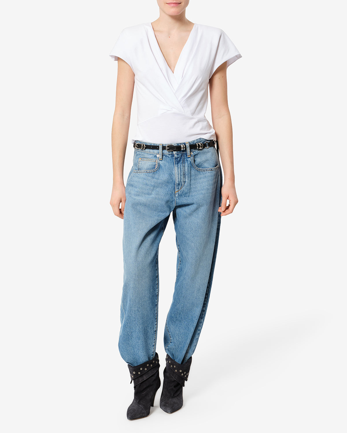 T-shirt Nadrine — Blanc, vue 2 ; référence TS0341FAA1N41I20WH