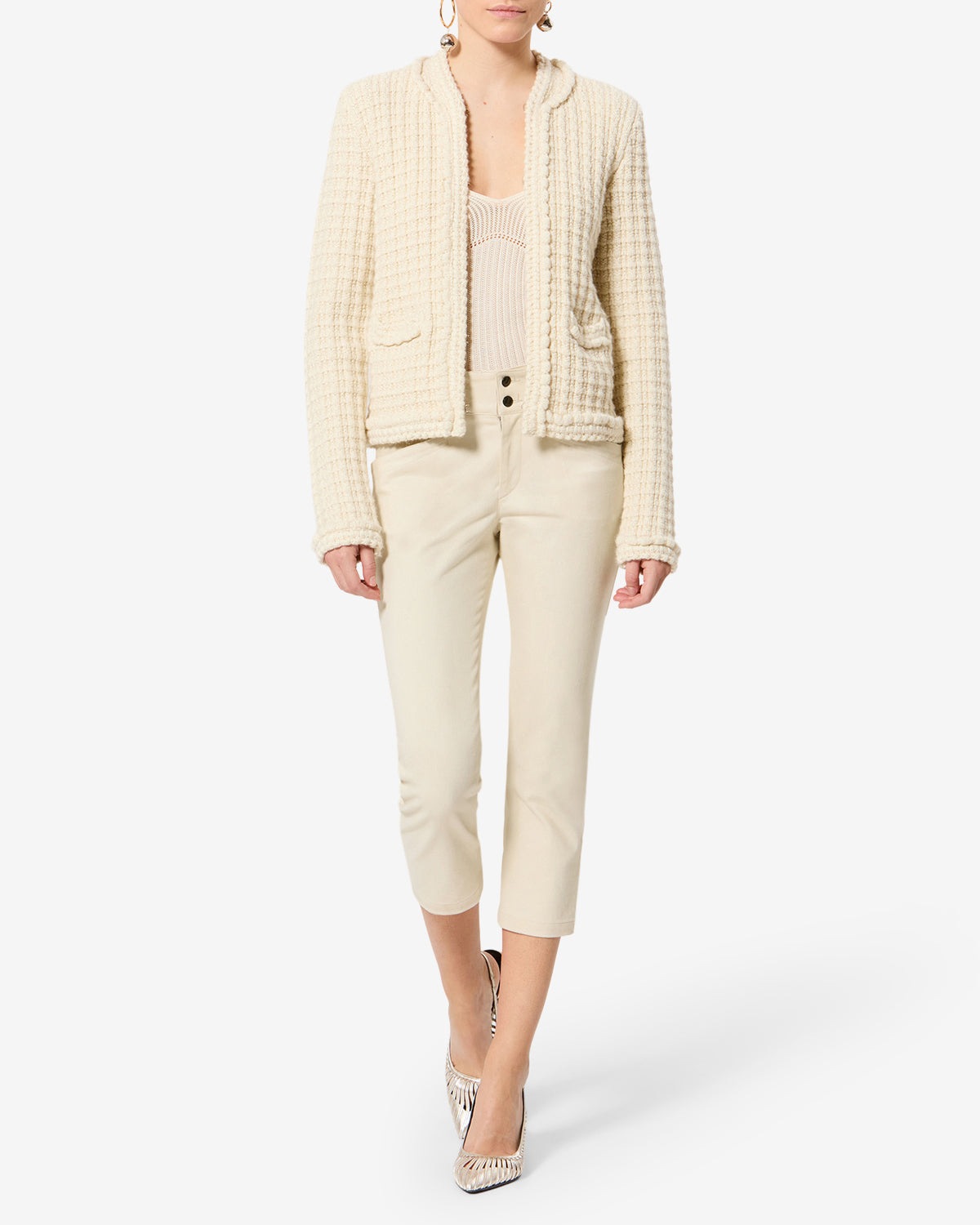 Pantalon Berna — Écru, vue 2 ; référence PA0772FAD3G03I23EC