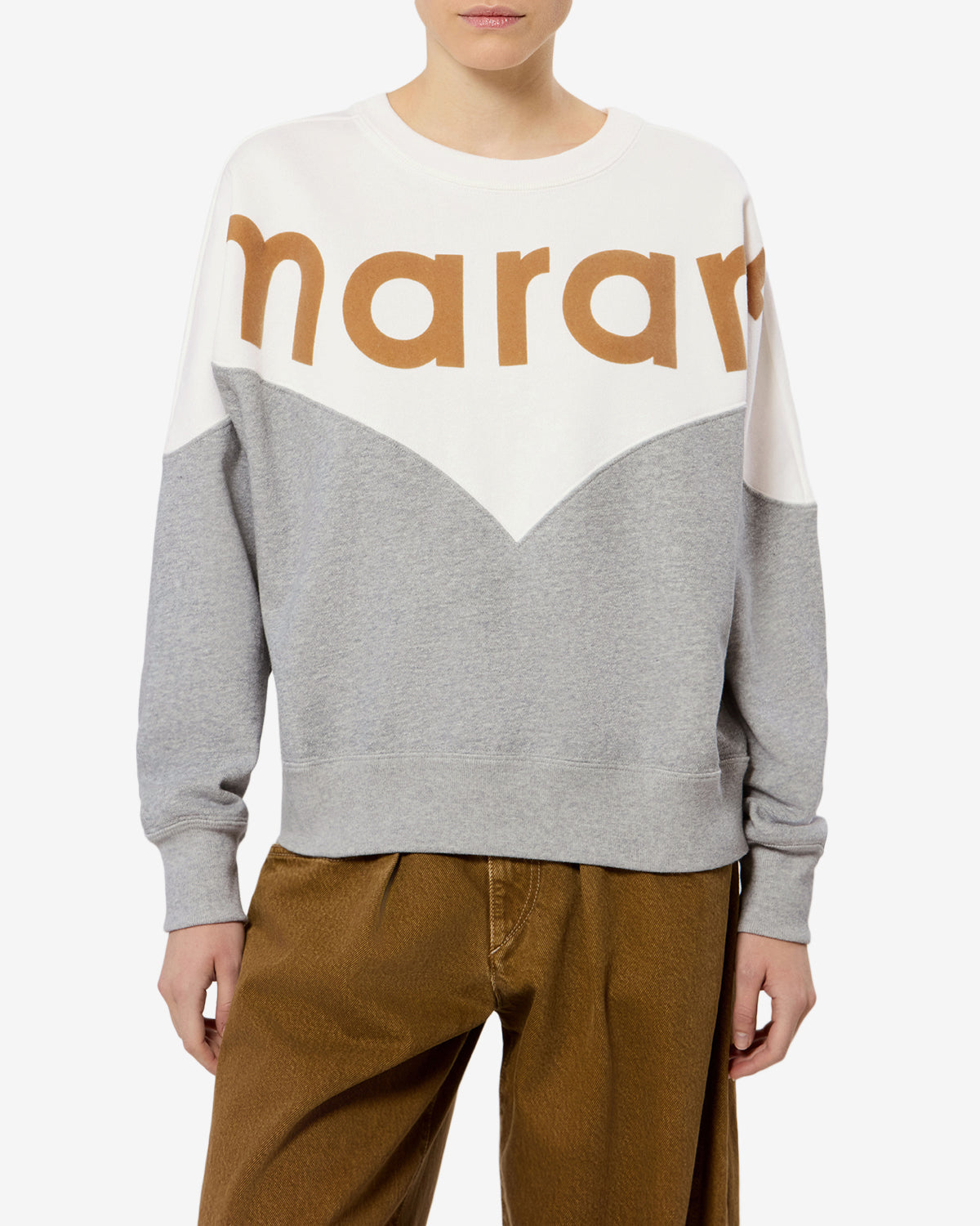 Sweatshirt Houston — Blanc cassé / Gris clair, vue 1 ; référence SW0006FAA1M08EOFLY